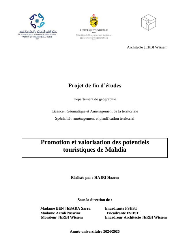 Page de garde du rapport